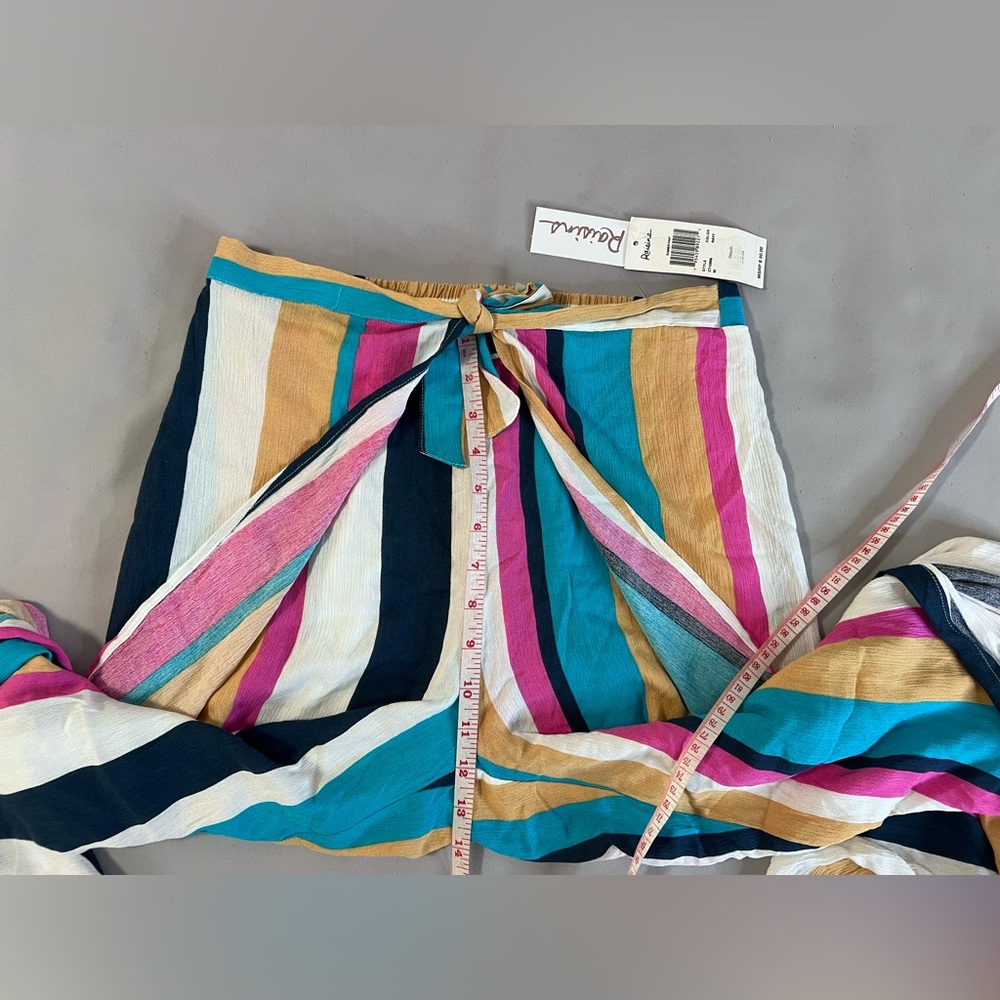 $50 Raisins Women’s Multicolor Striped Cover-Up Pants Swimsuit Size Medium NWT - Picture 4 of 11